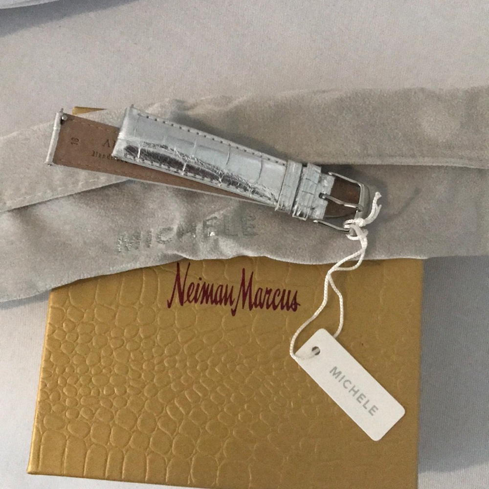 Michele Silver Aligator 18mm band